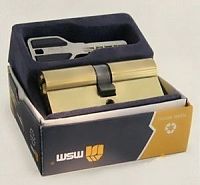 Цилиндровый механизм MSM C80мм ключ/ключ перфо. SB (Матовая латунь)
