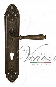Дверная ручка на планке Venezia Classic CYL под цилиндр PL90 (ант. бронза); ?>