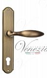 Дверная ручка на планке Venezia Maggiore CYL под цилиндр PL02 (мат. бронза)