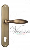 Дверная ручка на планке Venezia Maggiore CYL под цилиндр PL02 (мат. бронза)