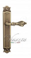 Дверная ручка на планке Venezia Florence PASS проходная PL97 (мат. бронза)