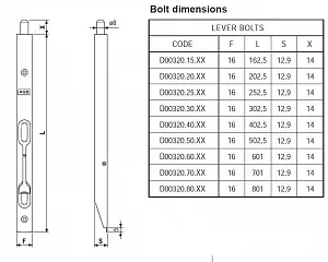 Дверной ригель AGB 800мм D00320.80.06 (хром); ?>