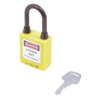 Навесной замок BD-G12DP пылезащитный нейлоновая дужка Yellow (желтый)