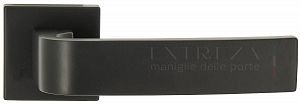 Дверная ручка Extreza Hi-Tech Slim SOUND 106 R11 квадратное основание F22 (черный матовый); ?>