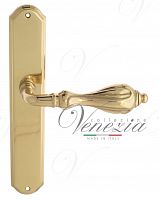 Дверная ручка на планке Venezia Anafesto PASS проходная PL02 (полир. латунь)