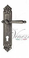 Дверная ручка на планке Venezia Pellestrina CYL под цилиндр PL96 (ант. серебро)