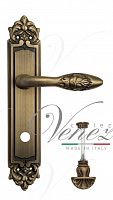Дверная ручка на планке Venezia Casanova WC-4 сантехническая PL96 (мат. бронза)