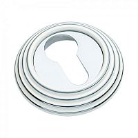 Накладка на цилиндр Adden Bau SC V001 круглая ENAMEL/CHROME (белая эмаль/хром)