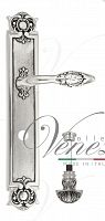 Дверная ручка на планке Venezia Casanova WC-4 сантехническая PL97 (натур. серебро + чернение)