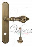 Дверная ручка на планке Venezia Florence WC сантехническая PL02 (мат. бронза)
