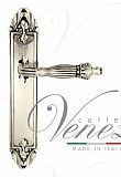 Дверная ручка на планке Venezia Olimpo PASS проходная PL90 (натур. серебро + чернение)