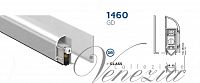 Дверной автопорог-антипорог накладной Venezia 1460GD/900мм для стекл. двери (серебристый), регулировка 1 уровень