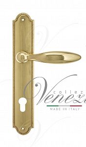 Дверная ручка на планке Venezia Maggiore CYL под цилиндр PL98 (полир. латунь); ?>