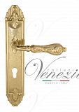 Дверная ручка на планке Venezia Monte Cristo CYL под цилиндр PL90 (полир. латунь)