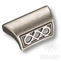 Мебельная ручка BRASS 15.176 современная классика 32 мм 16 (старое серебро)