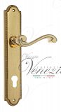 Дверная ручка на планке Venezia Vivaldi CYL под цилиндр PL98 (полир. латунь)
