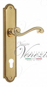 Дверная ручка на планке Venezia Vivaldi CYL под цилиндр PL98 (полир. латунь); ?>