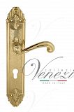 Дверная ручка на планке Venezia Carnevale CYL под цилиндр PL90 (полированная латунь)