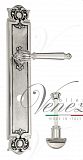 Дверная ручка на планке Venezia Pellestrina WC сантехническая PL97 (натур. серебро + чернение)