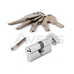 Цилиндровый механизм Avers ZM-70-C-CR (хром) ключ/верт., перфорированный ключ; ?>