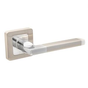 Ручки дверные Code Deco H-22050-A-NIS/CR (матовый никель/хром); ?>