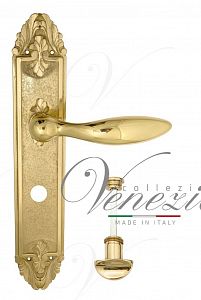 Дверная ручка на планке Venezia Maggiore WC сантехническая PL90 (полир. латунь); ?>