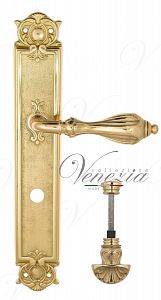 Дверная ручка на планке Venezia Anafesto WC-4 сантехническая PL97 (полированная латунь); ?>