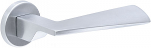 Дверная ручка Extreza Hi-Tech Slim DIA 118 R12 круглое основание 7 мм. F05 (матовый хром); ?>
