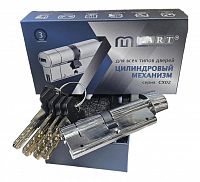 Цилиндровый механизм ML-art 90мм CX-02 (45/45В) ключ/вертушка 5 кл. CP (хром)