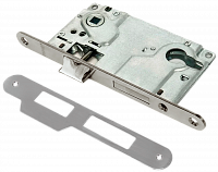 Врезной замок RENZ LBB 8550-2/1 (50х85мм) под цилиндр SN (никель матовый)