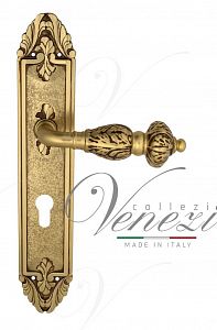 Дверная ручка на планке Venezia Lucrecia CYL под цилиндр PL90 (франц. золото); ?>