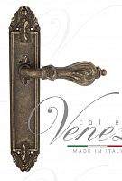 Дверная ручка на планке Venezia Florence PASS проходная PL90 (ант. бронза)