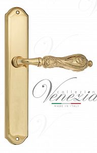 Дверная ручка на планке Venezia Monte Cristo PASS проходная PL02 (полир. латунь); ?>