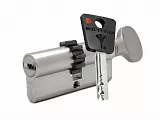 Цилиндровый механизм Mul-T-Lock 7х7 ШЕСТЕРЕНКА 80мм (45х35Т) ключ/вертушка (никель)