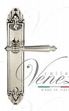 Дверная ручка на планке Venezia Pellestrina PASS проходная PL90 (натур. серебро + чернение)
