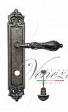 Дверная ручка на планке Venezia Monte Cristo WC сантехническая PL96 (ант. серебро)
