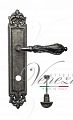 Дверная ручка на планке Venezia Monte Cristo WC сантехническая PL96 (ант. серебро)