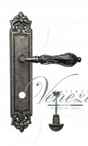 Дверная ручка на планке Venezia Monte Cristo WC сантехническая PL96 (ант. серебро); ?>