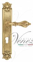 Дверная ручка на планке Venezia Florence CYL под цилиндр PL97 (полир. латунь)