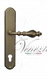 Дверная ручка на планке Venezia Gifestion CYL под цилиндр PL02 (мат. бронза)