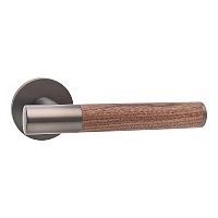 Дверная ручка на круглой розетке GRIFFIX 116 R TECNO WOOD GF (графит)
