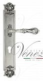 Дверная ручка на планке Venezia Monte Cristo CYL под цилиндр PL97 (натур. серебро + чернение)