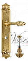 Дверная ручка на планке Venezia Casanova WC-4 сантехническая PL97 (полир. латунь)
