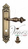 Дверная ручка на планке Venezia Lucrecia WC-4 сантехническая PL96 (мат. бронза)