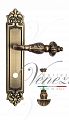 Дверная ручка на планке Venezia Lucrecia WC-4 сантехническая PL96 (мат. бронза)