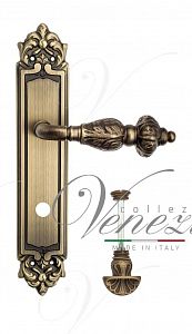 Дверная ручка на планке Venezia Lucrecia WC-4 сантехническая PL96 (мат. бронза); ?>