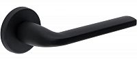 Дверная ручка Extreza Hi-Tech Slim TERNI 320 R12 круглое основание F22 (черный матовый)