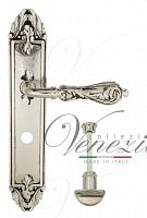 Дверная ручка на планке Venezia Monte Cristo WC сантехническая PL90 (натур. серебро + чернение)