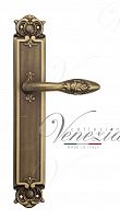 Дверная ручка на планке Venezia Casanova PASS проходная PL97 (мат. бронза)