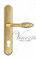 Дверная ручка на планке Venezia Casanova CYL под цилиндр PL02 (полированная латунь)